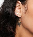 Hoops + Chains Ldn Crawler Stud Earrings With 'bitch Please' Slogan In 18kt Waterproof Gold Plate