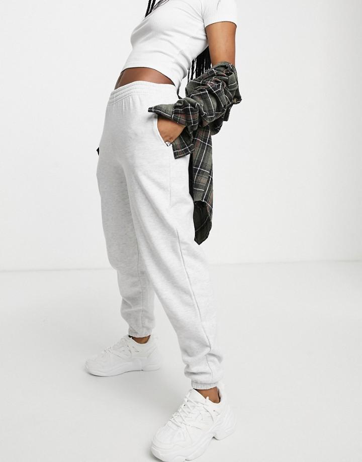 New Look Cuffed Sweatpants In Gray-grey