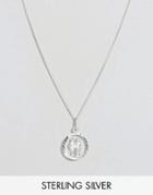 Reclaimed Vintage Sterling Silver Gemini Zodiac Necklace - Silver