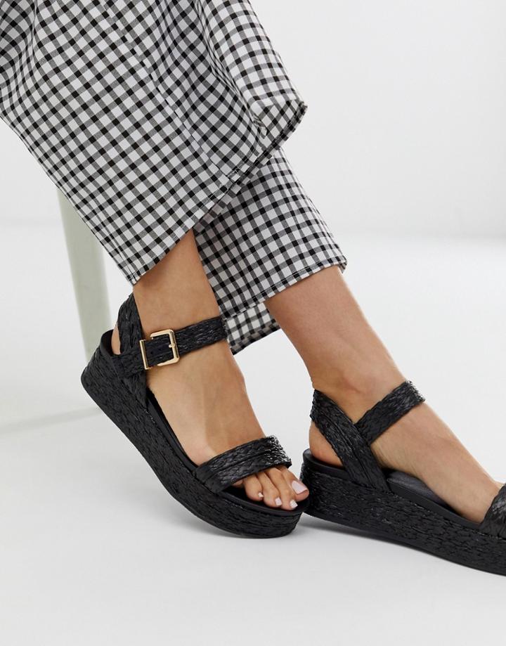 New Look Espadrille Flatform In Black - Black