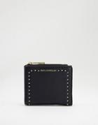 Paul Costelloe Leather Stud Detail Wallet In Black