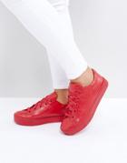 Monki Lace Up Sneaker - Red