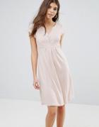 Jasmine V Front Knitted Dress - Cream