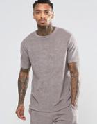 Asos Loungewear T-shirt In Towelling - Brown