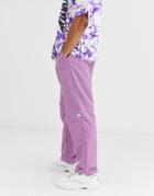 Jaded London Nylon Sweatpants In Purple With Toggles