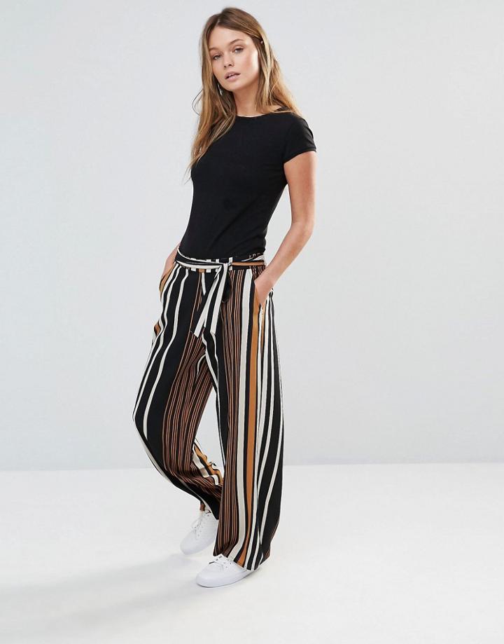 Only Stripe Palazzo Pants - Multi