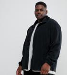 Jacamo Plus Zip Through Fleece In Black - Black