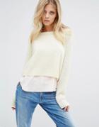Boss Orange Double Layer Silk Tank Knit - Yellow