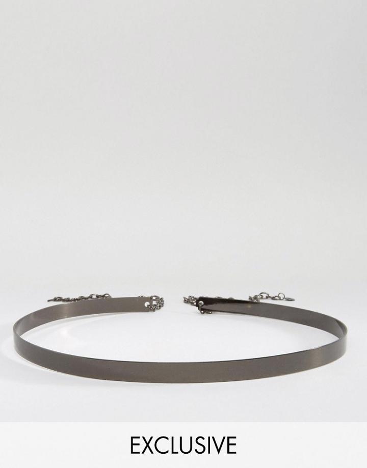 Johnny Loves Rosie Graphite Metal Waist Belt - Black