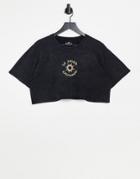 Hollister Vintage Crop Dad T-shirt In Black