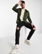 Bolongaro Trevor Oversized Cord Shirt In Khaki-green