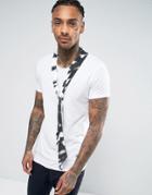 Religion T-shirt With Drape Scarf Detail - White