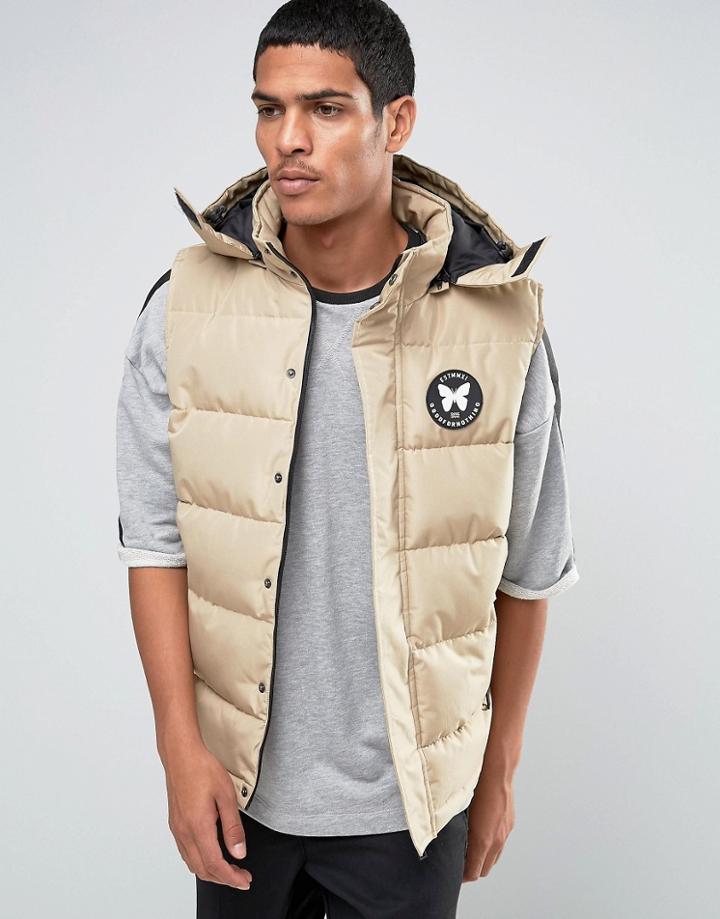 Good For Nothing Padded Vest - Beige