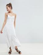 Hollister Button Through Maxi Dress - White