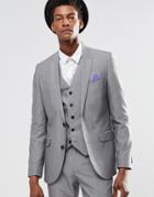 Harry Brown Slim Fit Suit Jacket In Light Gray - Gray