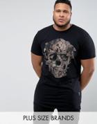 Religion Plus T-shirt With Animal Skull Graphic - Black