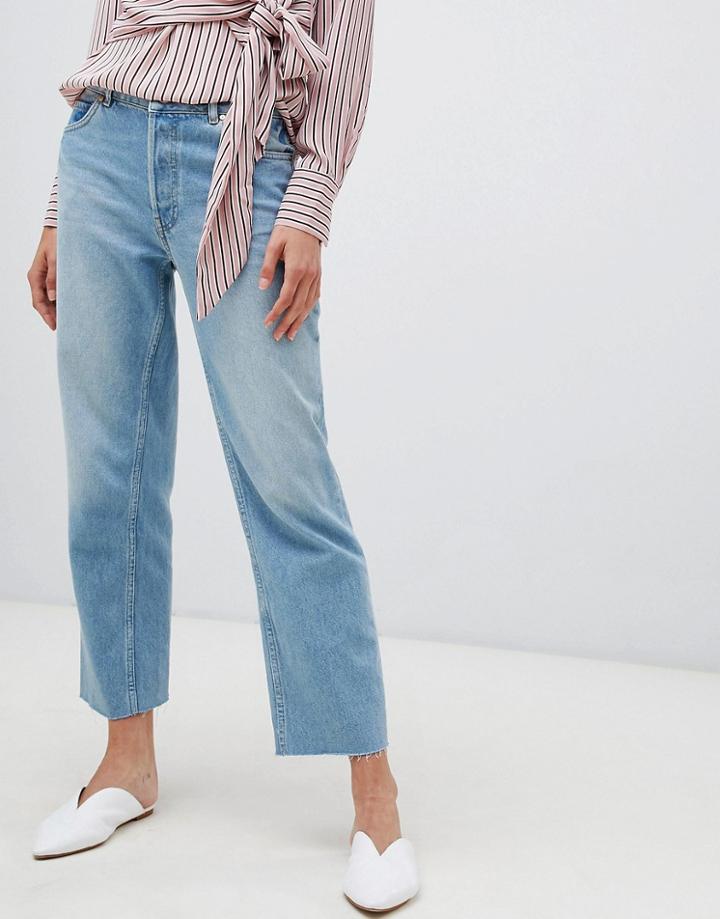 Warehouse Straight Leg Jean In Light Wash - Blue