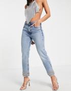River Island Bling Embellished Slim Jeans In Blue