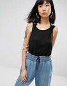 Cheap Monday Flicker Neck Strap Tank Tank - Black