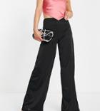 Missguided Wide Leg Pants In Black - Part Of A Set