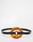 Asos Statement Circle Detail Tort High Waist Belt - Multi