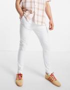 Asos Design Power Stretch Chinos In White