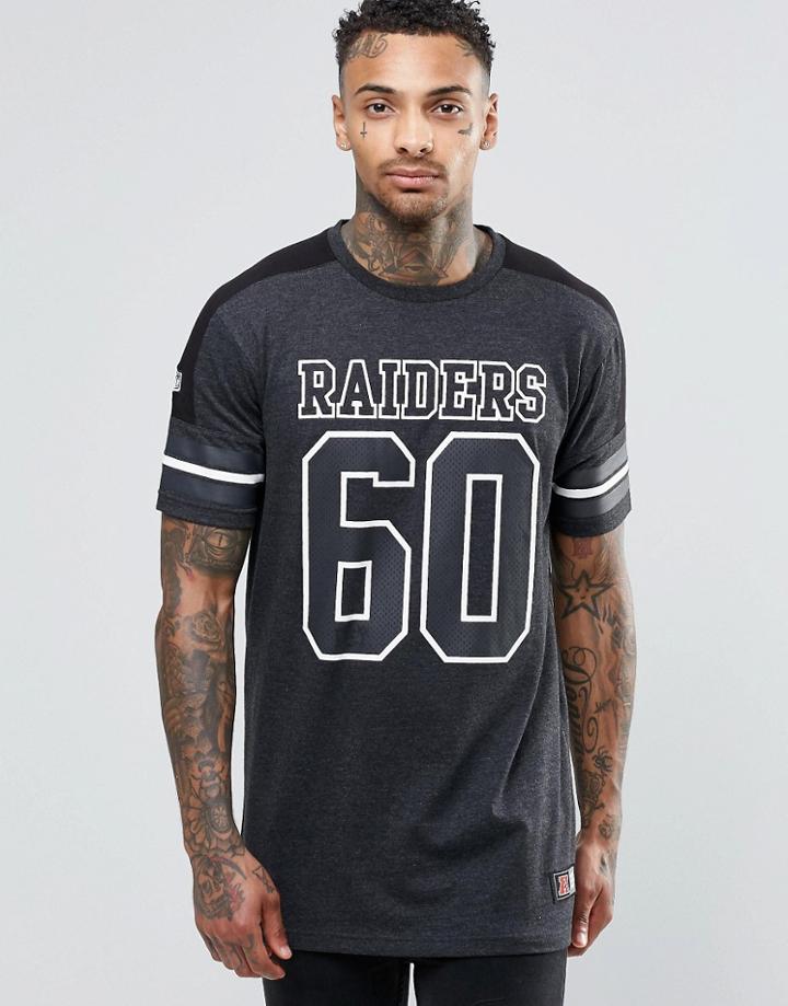 Majestic Raiders Longline T-shirt - Black