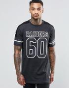 Majestic Raiders Longline T-shirt - Black