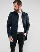 New Look Single Breasted Cotton Trench In Navy - Navy
