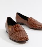 Asos Design Milestone Loafer Flat Shoes - Brown