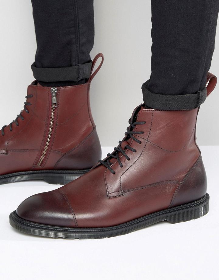 Dr Martens Winchester 7 Eye Zip Boots - Red