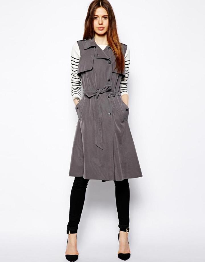 Asos Sleeveless Trench Coat