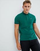 Hollister Modern Tonal Collar Icon Logo Pique Polo In Green - Green
