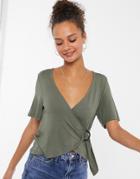 Bb Dakota Far Side V-neck Tee In Green