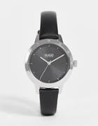 Hugo Women's Leather Watch In Black 1540103