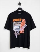 Guess T-shirt In Black With Scenic Subway Print