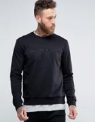 Hugo By Hugo Boss Crew Sweatshirt Embroid Logo - Black