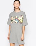 Love Moschino Hippy Love T-shirt - Gray