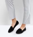 Asos Meadow Wide Fit Flat Shoes - Black