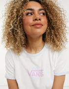 Vans Summer Schooler Ringer T-shirt In White/blue