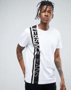 Versace Jeans T-shirt In White With Stripe - White