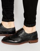 Walk London Darcy Derby Leather Brogues - Black