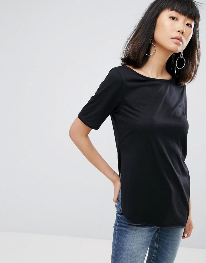 Cheap Monday Mirth Asymmetric Hem T-shirt - Black