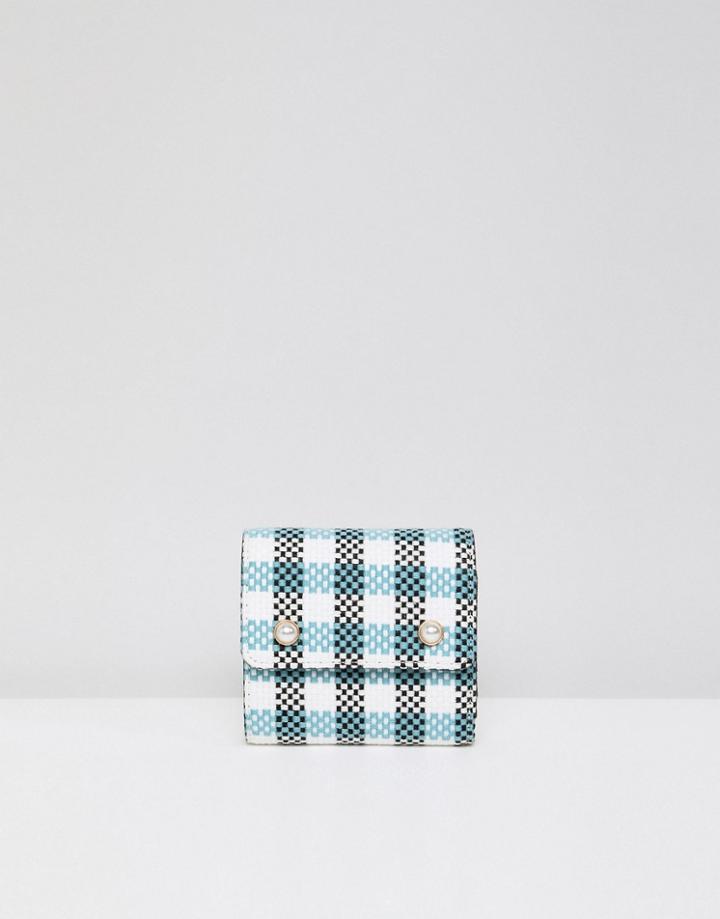 Asos Design Check Wallet - Multi