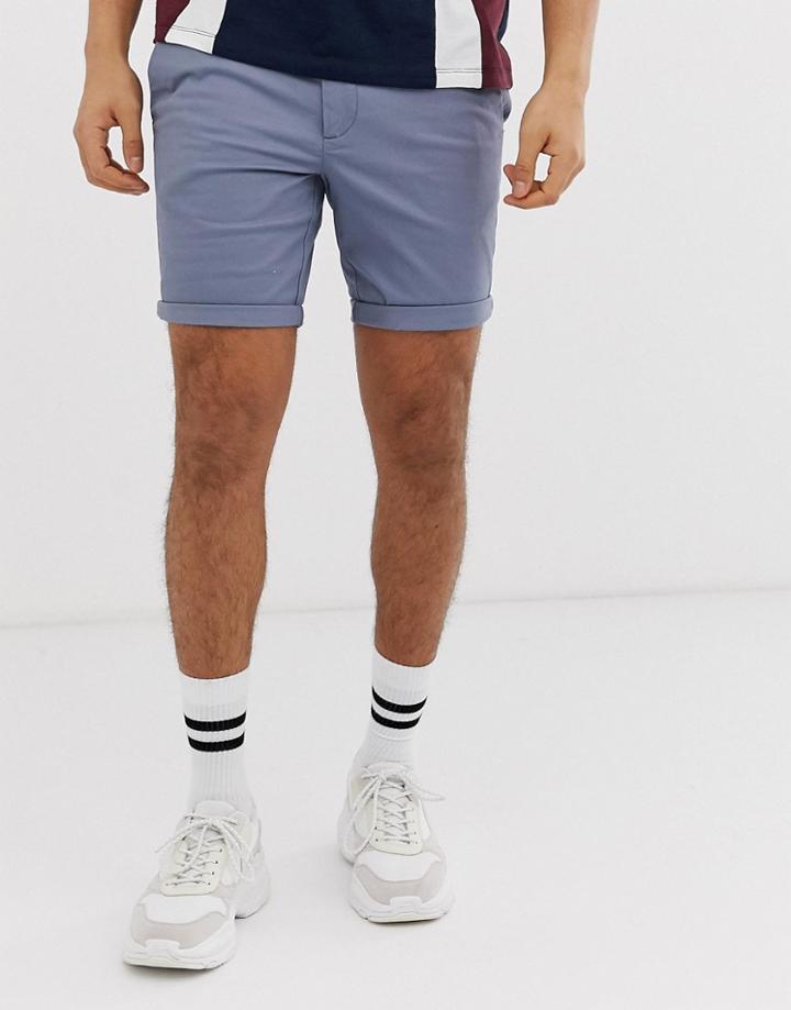 River Island Chino Shorts In Gray