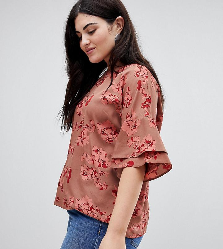 Ax Paris Plus Swing Top In Floral - Multi
