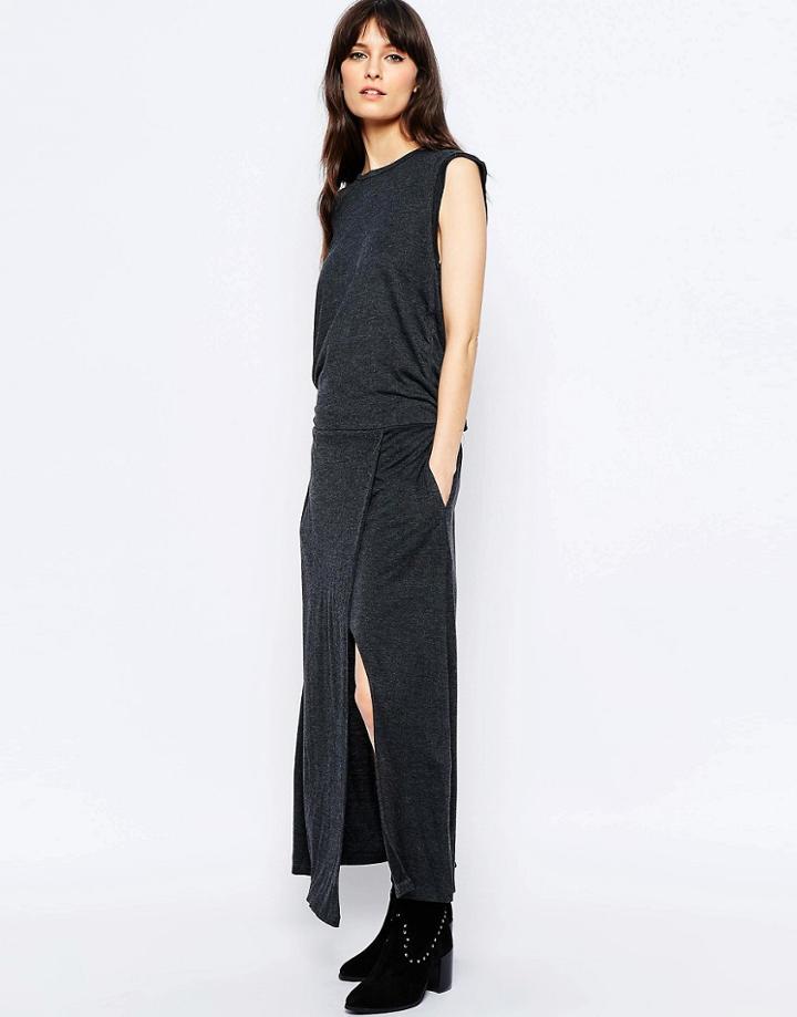 D.ra Gregor Relaxed Midi Dress - Charcoal