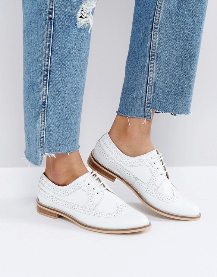 Asos Mai Leather Brogues - White