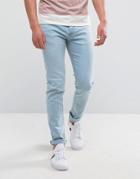 Saints Row Skinny Fit Jeans In Blue - Blue