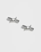 Ted Baker Deljcia Mini Ribbon Bow Stud Earrings In Silver - Silver